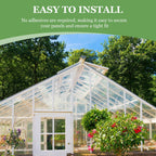 tandefio 12 pcs 4 ft polycarbonate h connectors showing dimensions