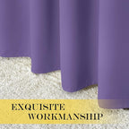 NICETOWN Lilac Purple Blackout Curtains for Bedroom 95 Inch Length - Thermal Insulated Room Darkening Privacy Grommet Window Drapes for Boys Room, Set of 1 Panel, 80 x 95 Inch