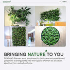 BOXSAND-12 Vertical Wall Planter for 12 Plants – Indoor/Outdoor Living Wall, Space-Saving Vertical Garden System, Easy 2-Screw Install (White, 24"x26", no pots)