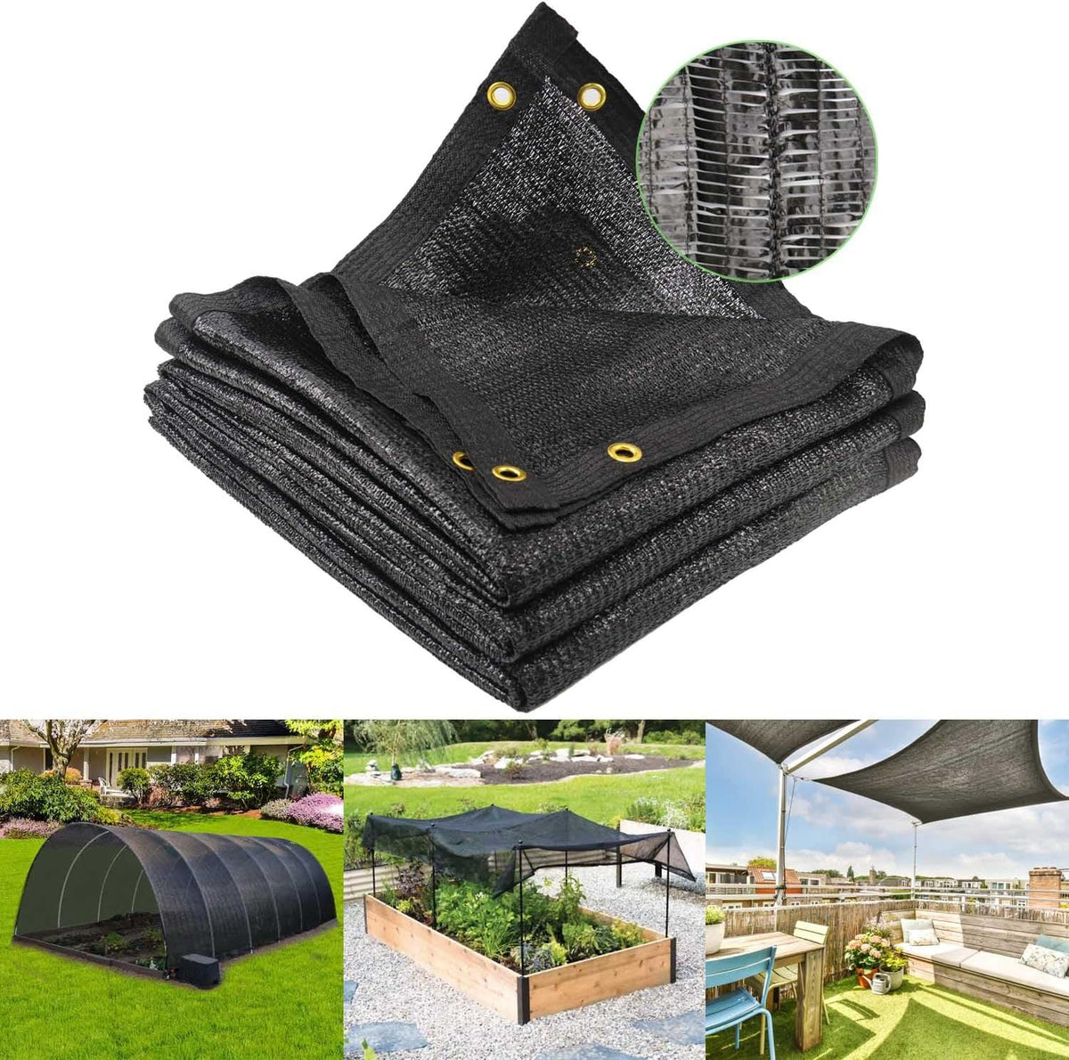 mklsit 40% shade cloth for garden, 20x20 ft, main product view
