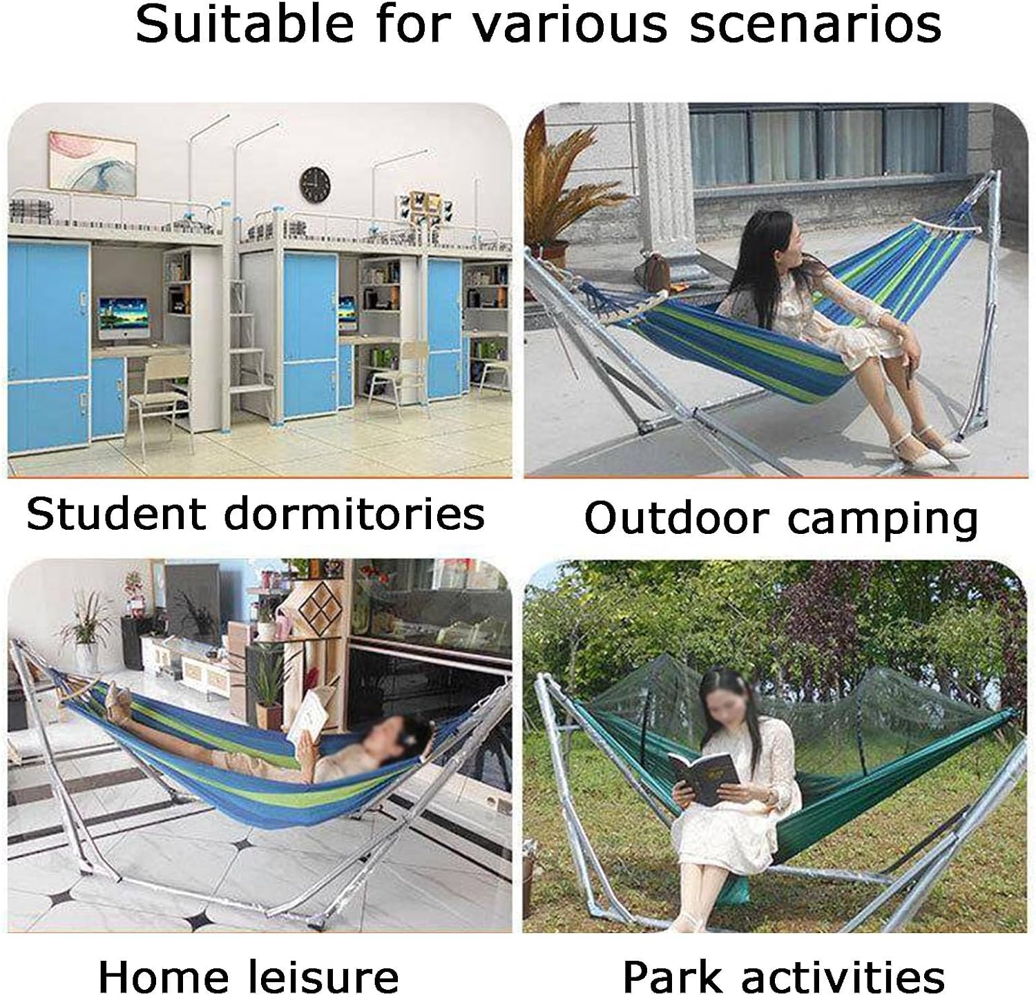 Hammock Stand, Swing Stand 3 Gears Adjustable,Easy Assembly Camping Tools, for Patio Travel Garden Picnic(Stand Only)