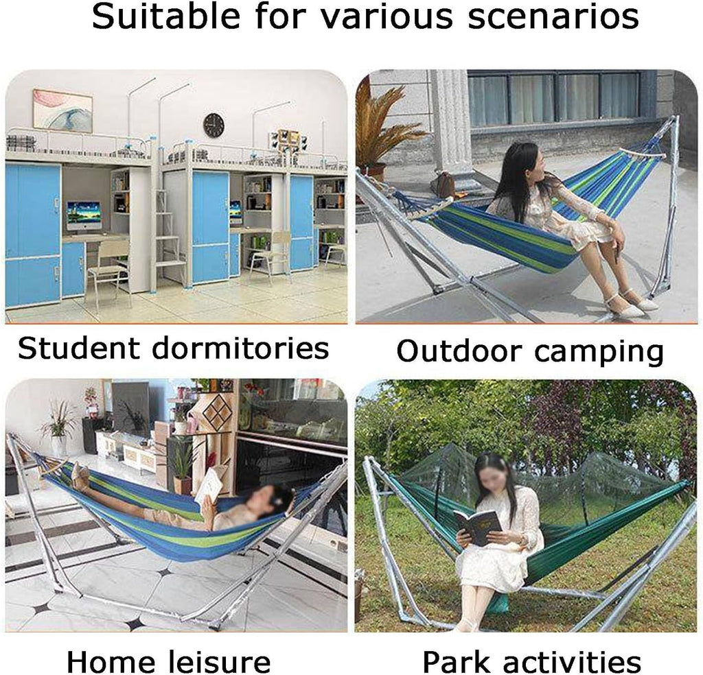 Hammock Stand, 350kg Load Capacity Hanging Swing Holder Rack with Hammocks, for Garden Patio Camping Picnic(Red)