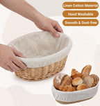 6 Pcs Sourdough Proofing Basket Liner, 10 Inch Oval Bread Proofing Cloth Liner for Banneton Basket Sourdough Baking Dough Baskets Cover (Cotton-Linen, Oval)