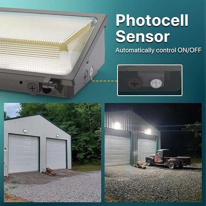 LED Wall Pack Light: 120W 18000LM Glass Lens Wall Pack Lights Outdoor LED,LED Wall Pack Daylight 5000K for Yard Parking Lot Barn Warehouse UL Listed