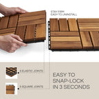 thyoi premium deck tiles, 10 pcs patio flooring showing dimensions