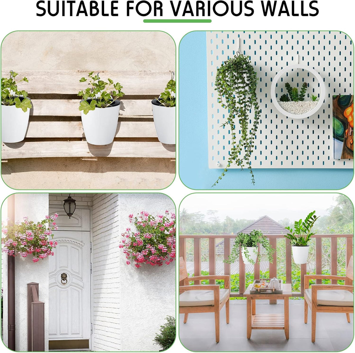 yungyan 20 sets 5" self watering hanging planter, package contents