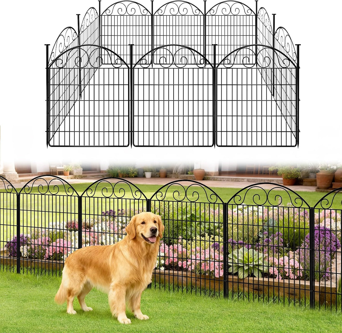colrasn 10 panels no dig decorative garden dog, main product view