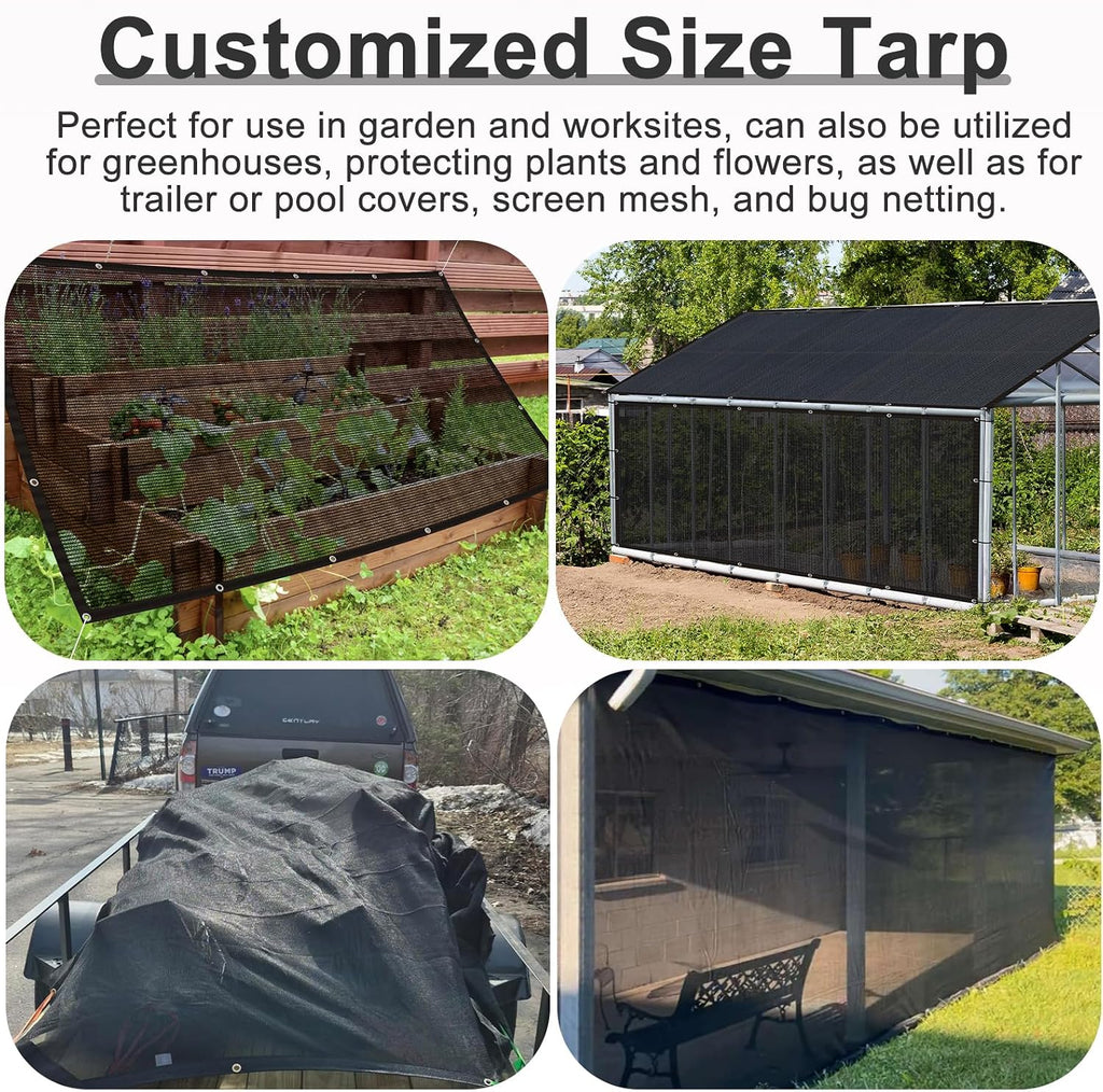 love story 20x30ft shade cloth for plant, knitted, front angle view