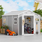 pipleo 8x10 ft resin outdoor storage shed with, main product view