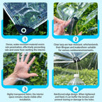 clear vinyl tarp 6x8ft 14mil heavy duty waterproof, close-up detail