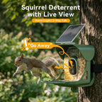 Smart Bird Feeder with Camera, 11000+ AI Bird Recognition, 2K HD Color Night Vision, IP65 Waterproof Solar Powered Bird Feeder with 142° Wide Angle, Motion Detection for Outdoor Garden, Ideal Gift