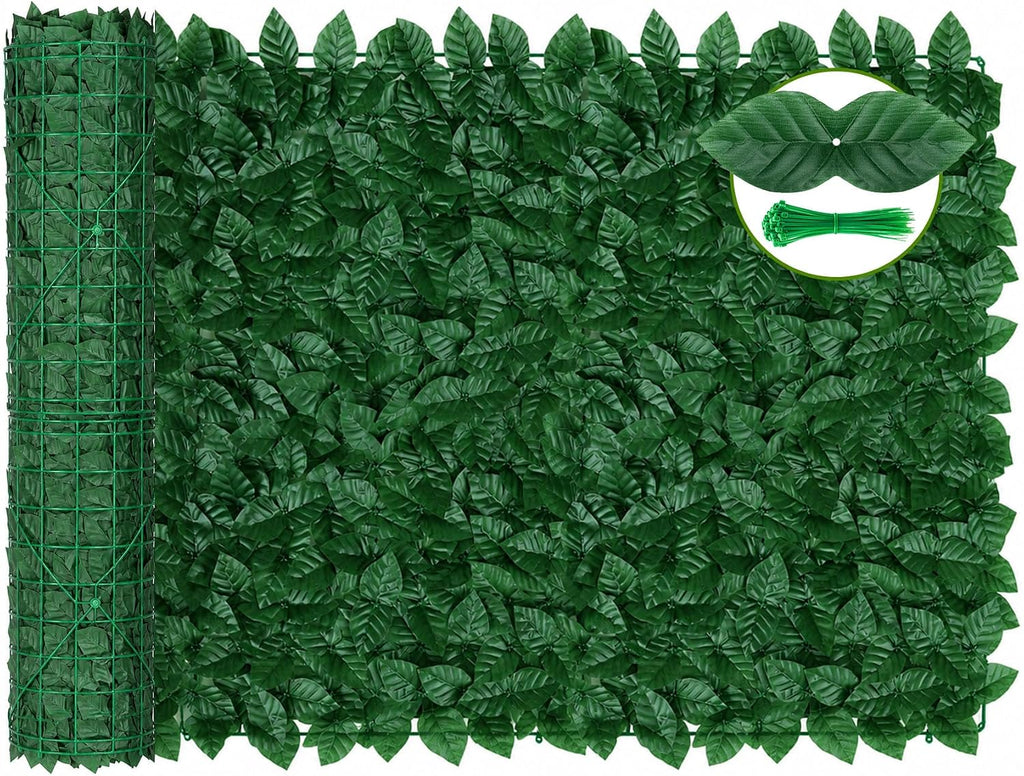 artificial ivy privacy fence screen, 240x40 inch dense, main product view