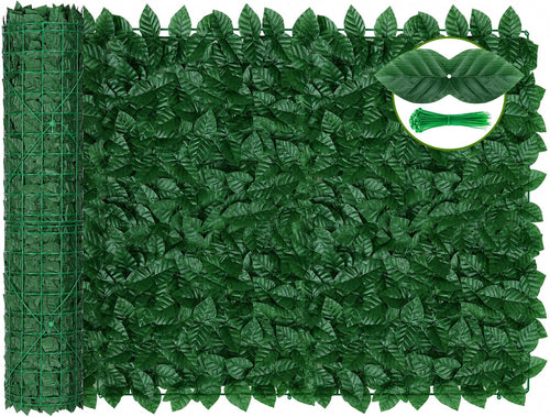 artificial ivy privacy fence screen, 240x40 inch dense, main product view