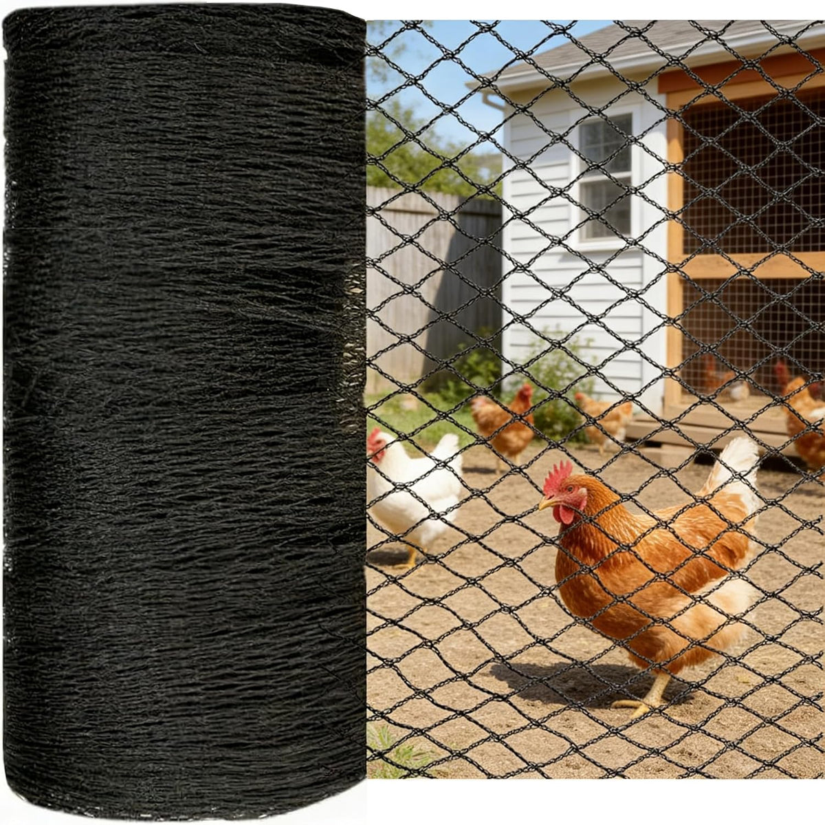 bird netting for chicken coop 25x50 ft, 1", main product view