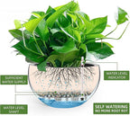 Dexceder 9 Inch Self Watering Hanging Planters Indoor Outdoor, Thickened Hanging Basket Flower Plant Pot with Water Level Indicator (Brown)