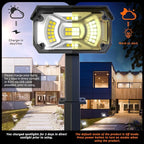 Solar Lights Outdoor Waterproof Landscape Lights, 40 LEDs Solar Spot Lights Outdoor Spotlights with 3 Light Modes, USB & Solar Powered Garden Yard Wall Lights Auto On/Off for Patio 6 Pack
