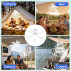 ceiling fan light, battery operated gazebo fan light, package contents