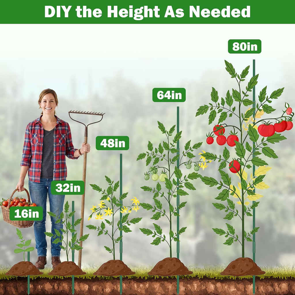 garden stakes 20 pack, 16 inch plastic coated, package contents
