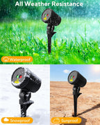 Neroupe Christmas Projector Lights Outdoor Waterproof with Remote Control, Outdoor Christmas Decorations Garden & Landscape Lights with Red and Green Stars for Garden Room Decor/Halloween Decorations
