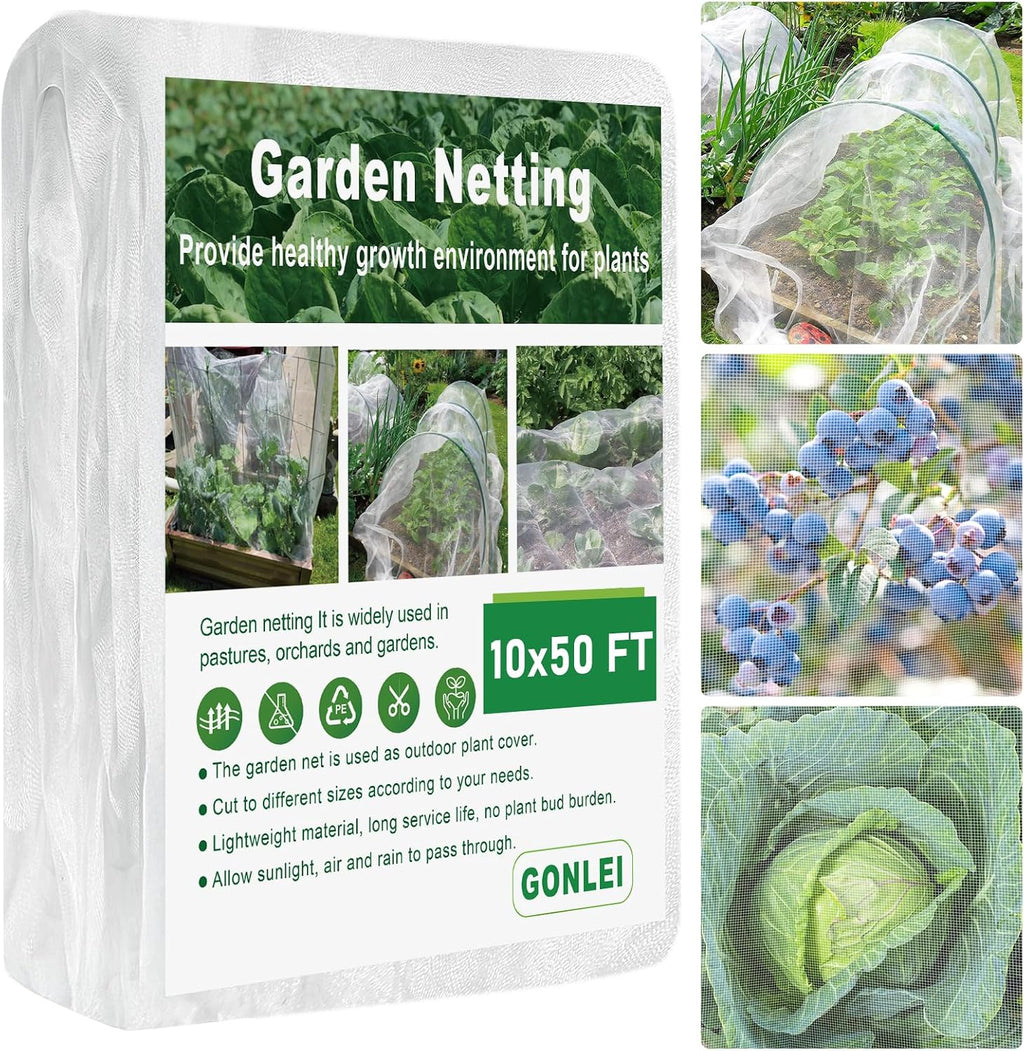 gonlei garden netting 10 x 50 ft ultra shown in use