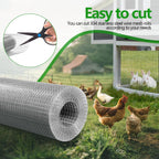 Hardware Cloth 1/4 inch 23 Gauge Small Size 304 Stainless Steel mesh Chicken Welded Wire Fencing Wire Mesh Roll Fencing Garden Fence Squirrel Tunnel Network 8in×10ft