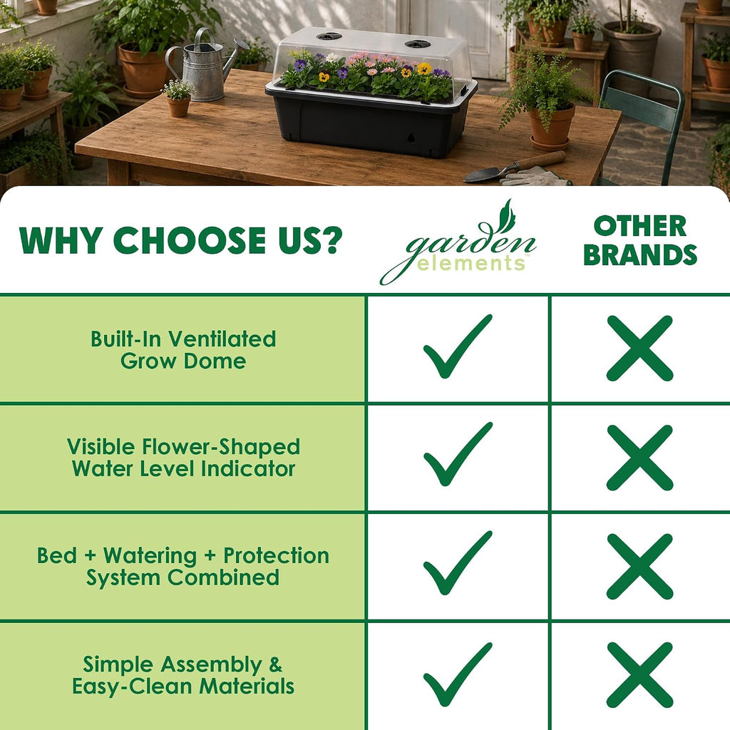 garden elements black elevated raised garden bed, 29.5", package contents