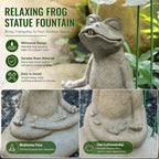 Animal Pond Fountain Spitter, Resin Frog Water Spitter Statue with Pump, Pond Fountain for Small Ponds, Outdoor Water Feature for Fish Pond, Garden Lawn Landscaping Decoration Relaxing Frog