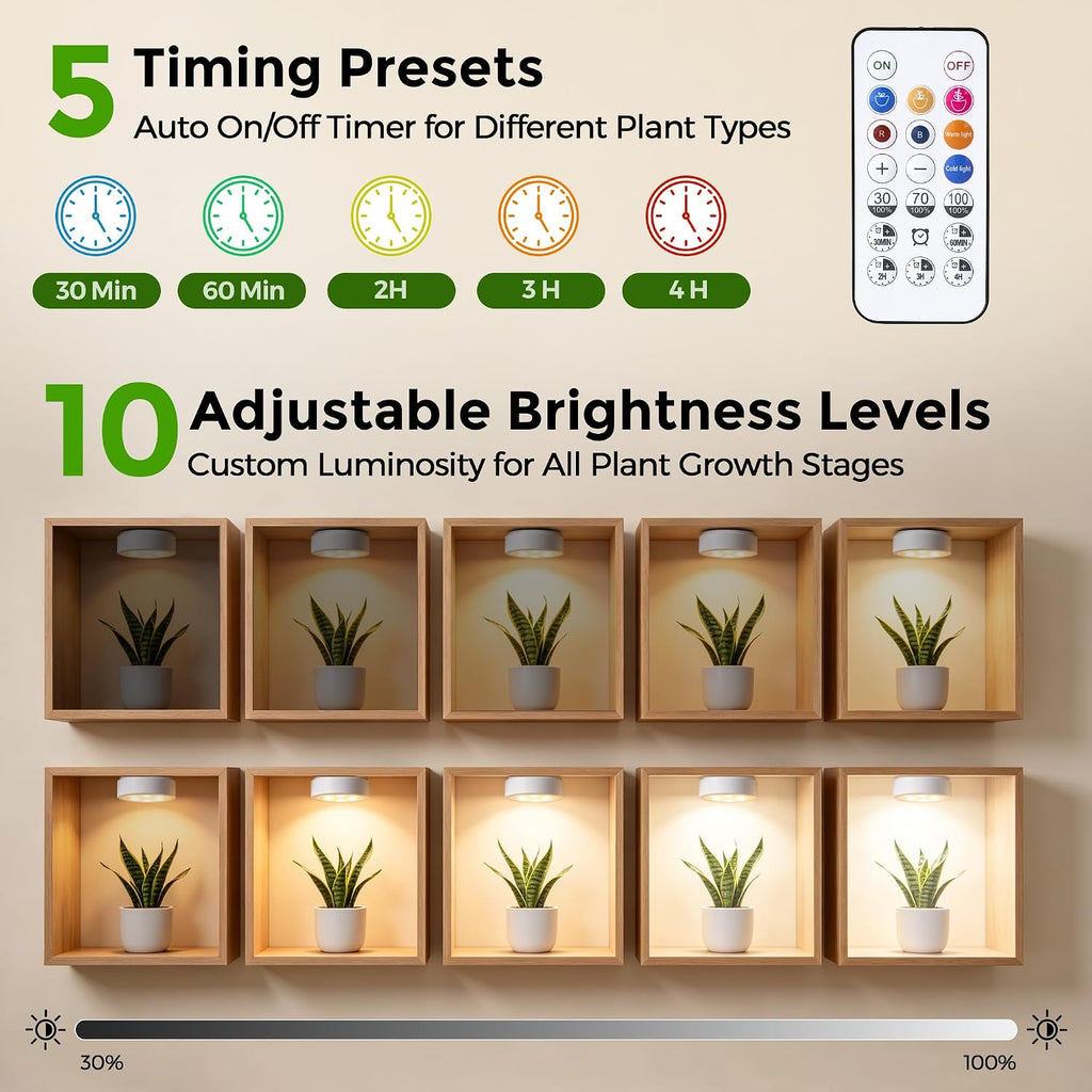 rechargeable grow lights for indoor plants, 2 pack, package contents