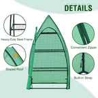 eagle peak mini greenhouse for indoor outdoor, 35x18x63 shown in use