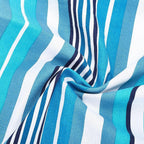 GORGECRAFT Beach Sling Patio Chairs Canvas Blue Stripes Folding Chair Replacement Outdoor Chairs Cloth Replacements 115X43cm Portable Reclining Sling Chair Fabric for Summer Vacation Sunbathing Garden