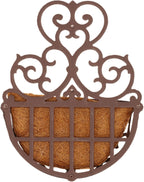 Esschert Design USA BPH51 Half Round Cast Iron Wall Planter