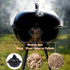 Small Cast Iron Garlic Roaster with 4 Iron Fish, Pre-Seasoned Smoker Roaster, Garlic Cooker, Garlic Roasting Pot, Mini Cocotte Garlic Potato Baker, Wood Chip Smoker Box for BBQ Meats Vegetables