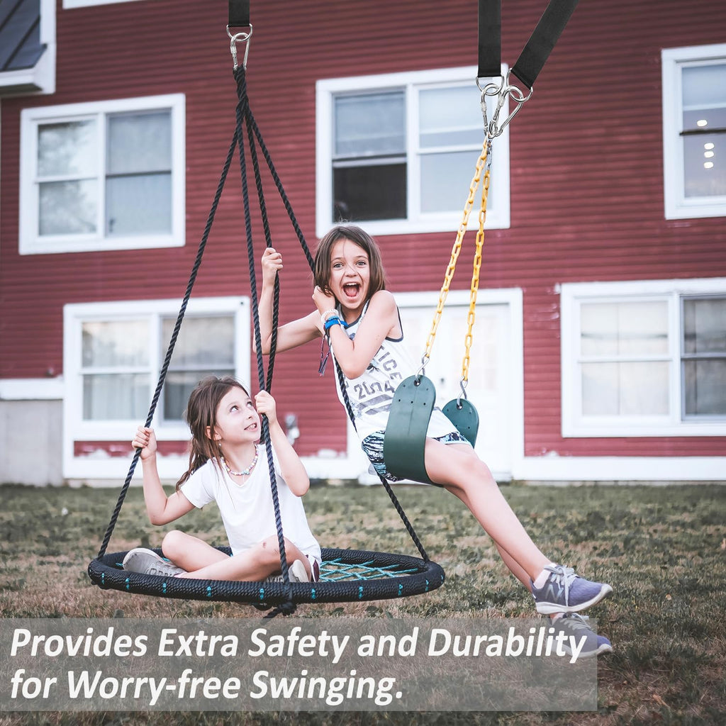 Tree Swing Straps Hanging Kit - 3FT/8FT/15FT/20FT/30FT, Strong & Durable - Holds Up to 5000lbs - Adjustable Tree Swing Straps Fit for All Swings, Hammocks, Safer & Easy Installation(3 FT)