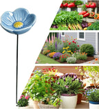 2pack Bee Watering Station,4.1x4.1x27cm Ceramic Bird Waterer Feeding Bow,Weather Resistant Easy Install,Bee Baths Feeder Bowl - for Garden Patio Yard Backyard Porches Courtyard Balconies Farmhouse