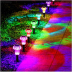 Solar Lights Outdoor Pathway Waterproof 12 Pack Color Changing LED Acrylic Mushroom Decorative Garden Lights for Yard Landscape Patio Outside Decorations