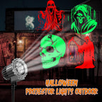 Halloween Projector Lights Outdoor, 3D Skull Ghost Halloween Decorations Outdoor Projector Lights for Indoor Window Wall Halloweens Decor