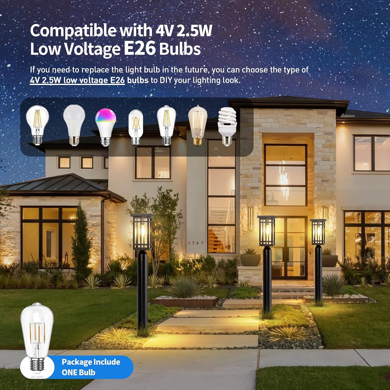 14'' Outdoor Solar Post Light, Dusk to Dawn Solar Lamp Post, Black, 1 Pack | Lamp Posts Light Fixture, Waterproof Outdoor Pole Lights for Yard Garage Porch Patio (Included Mounting Base)