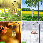 FEED GARDEN Adjustable 32 Inch Shepherd Hooks Rust Resistant Steel Shepard Hooks for Outdoor Hanging Lanterns, Bird Feeders, Solar Lights, Weddings Decor 8 Pack