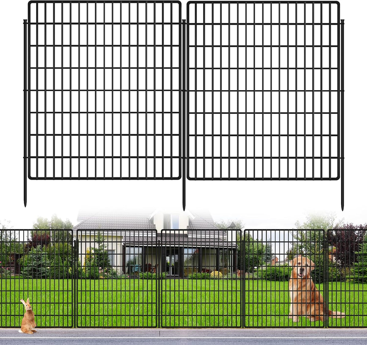 10 panels garden fencing animal barrier, 33 in(h), main product view