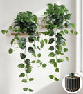 fake plants 2 pcs faux pothos plants potted, main product view