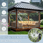 5x8ft clear tarp 14mil clear tarps heavy duty shown in use