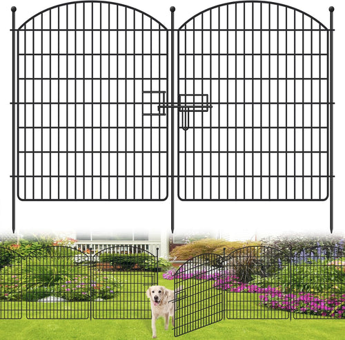 10 panels no dig garden fence with gate, main product view