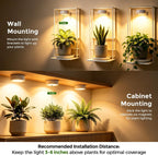 rechargeable grow lights for indoor plants, 2 pack on a desk or shelf