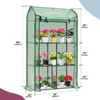 purlyu mini greenhouse for indoor outdoor, small plastic shown in use