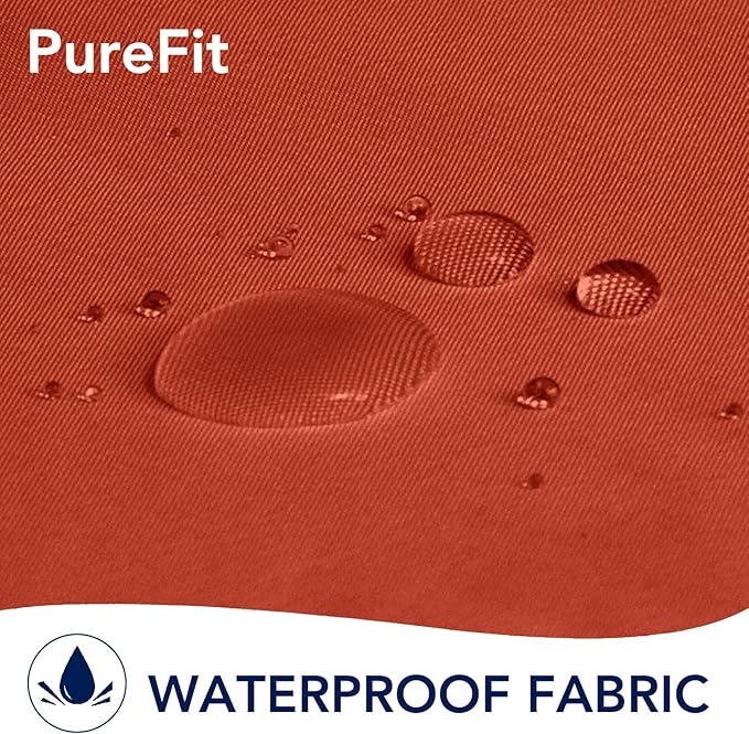 PureFit Outdoor Curtains for Patio Waterproof Weatherproof, UV Resistant Outside Curtains for Gazebo, Front Porch, Pergola, Sun Blocking Privacy Curtain, 52W x 108L inch, 1 Panel, Red Clay