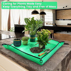 2 Pcs 26.8" x 26.8" Potting Mat for Indoor Plants Transplanting Control Mess Square Repotting Mat Gardening Gifts