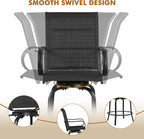 Yaheetech 6 Piece Patio Swivel Bar Stools Texteline Chairs with High Back/Armrest/Footrest, All Weather Padded Seating Outdoor Furniture Height Outdoor Chairs for Outside, Lawn & Garden