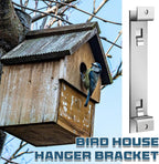 Blulu 2 Sets Bird House Hanger Bracket Stable Rust Proof Galvanized Steel Mounting Bracket for Securing Bird Houses Nesting Boxes Feeders, Quickly Remove for Cleaning (Silver)