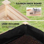 vivosun raised garden bed with legs & wheels showing dimensions