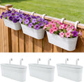 metal railing planter boxes 16 inch, 3-pack adjustable, main product view